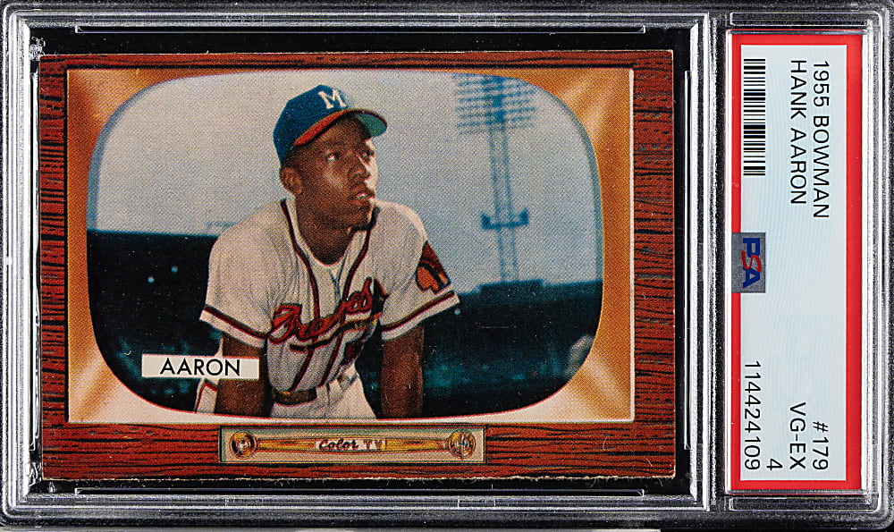 1955 Bowman #179 Hank Aaron PSA VG-EX 4