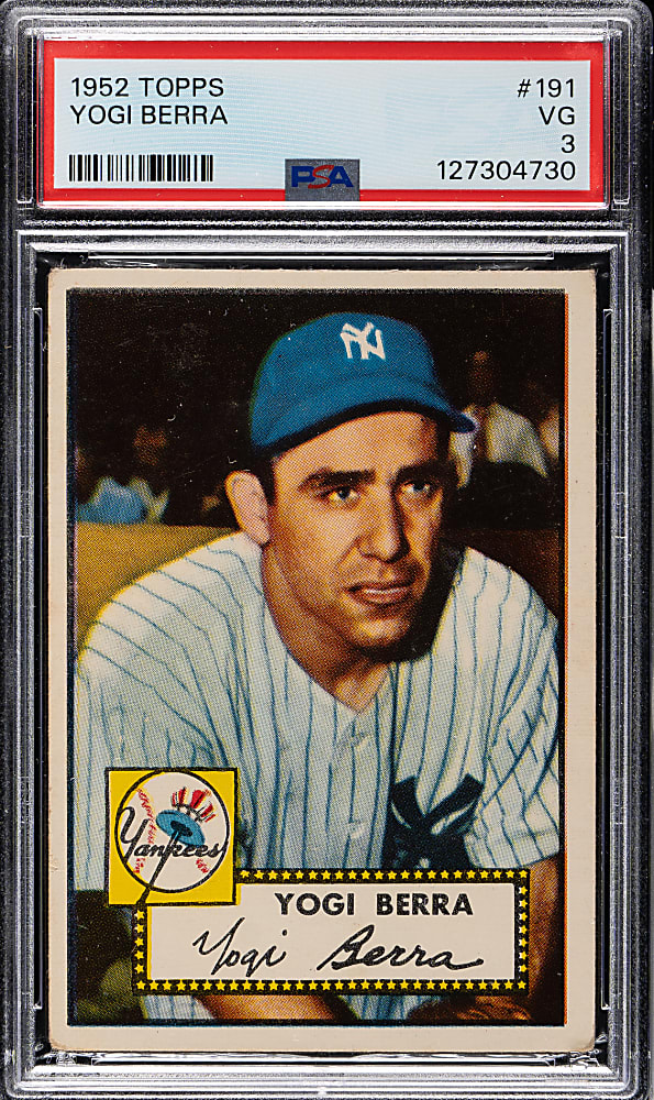 1952 Topps #191 Yogi Berra PSA VG 3