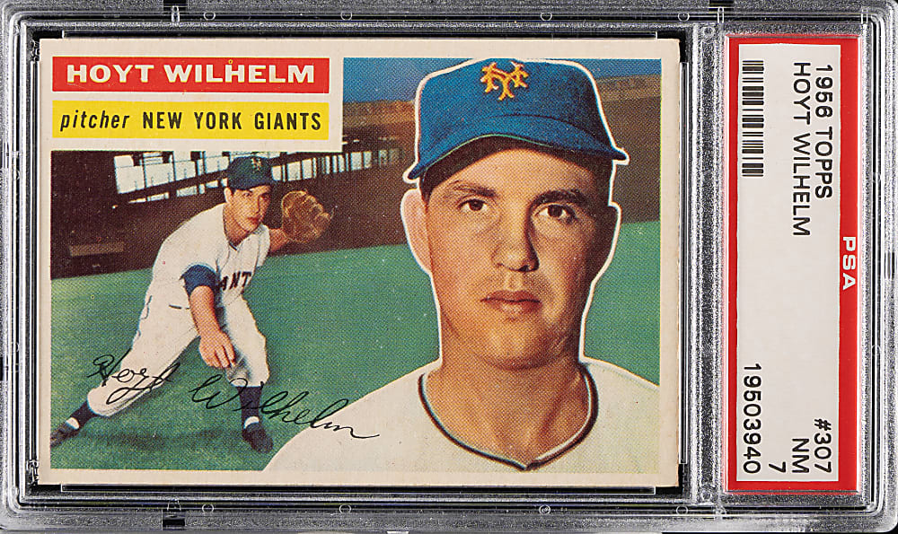 1956 Topps #307 Hoyt Wilhelm PSA NM 7