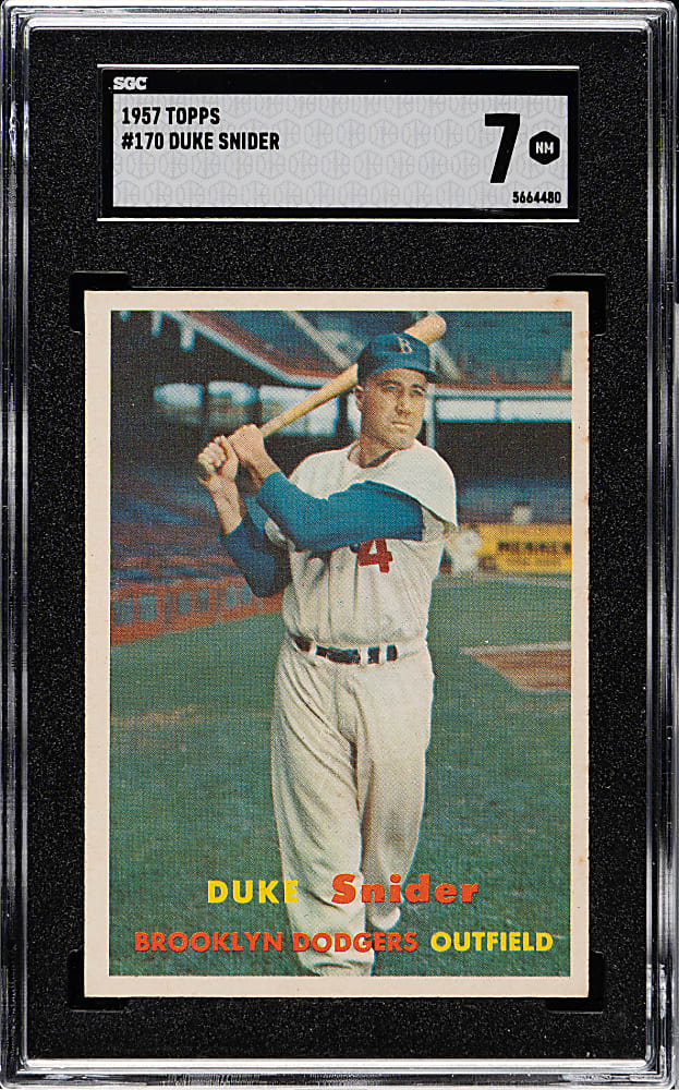 1957 Topps #170 Duke Snider SGC NM 7