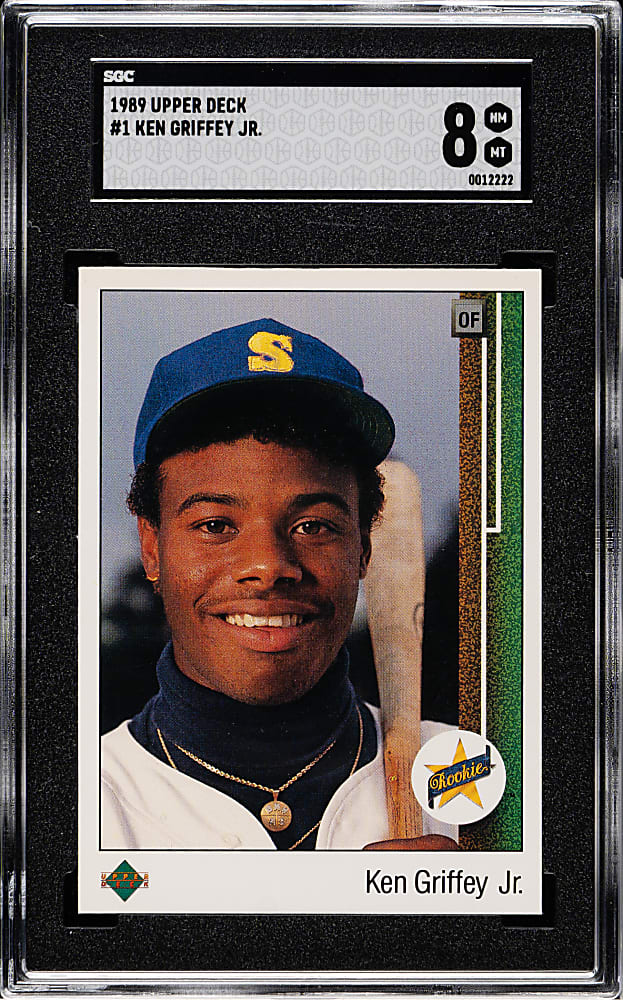 1989 Upper Deck #1 Ken Griffey Jr. Rookie SGC NM/MT 8