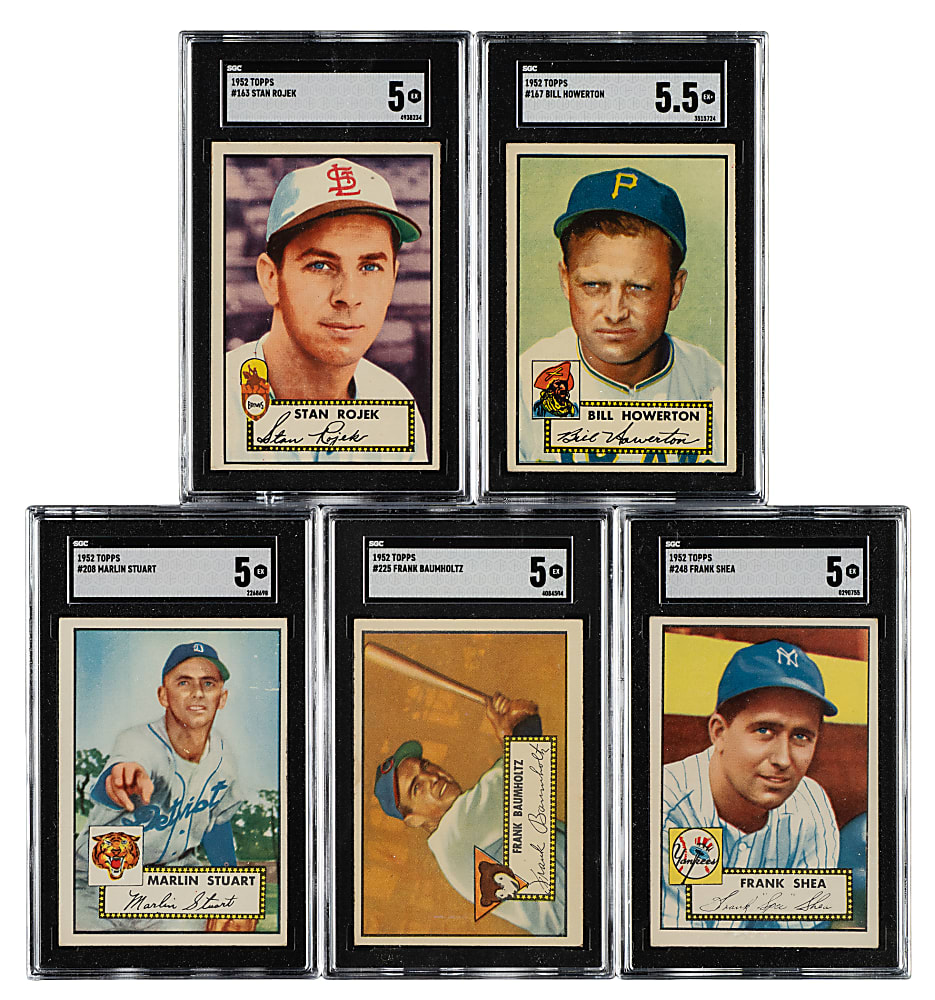 1952 Topps SGC-Graded Collection (5)