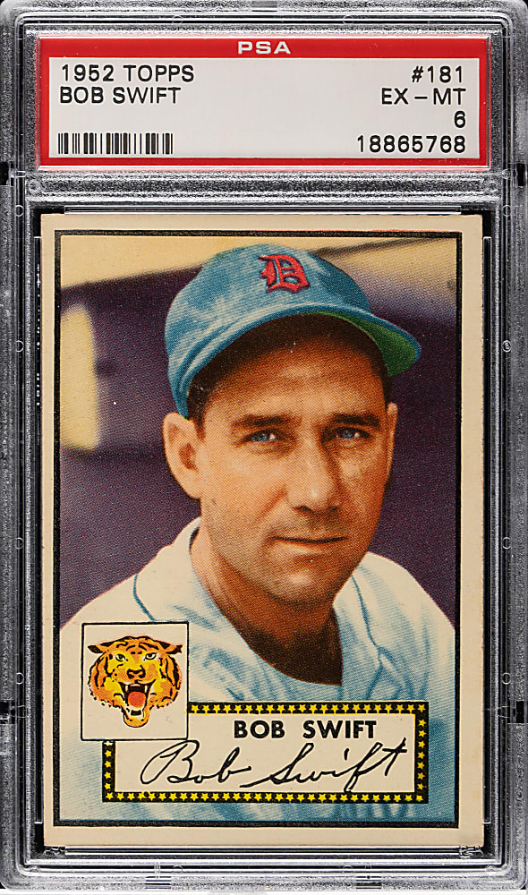 1952 Topps #181 Bob Swift PSA EX-MT 6