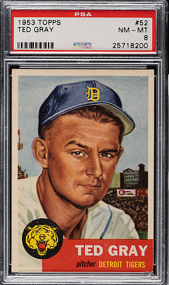 1953 Topps #52 Ted Gray PSA NM-MT 8