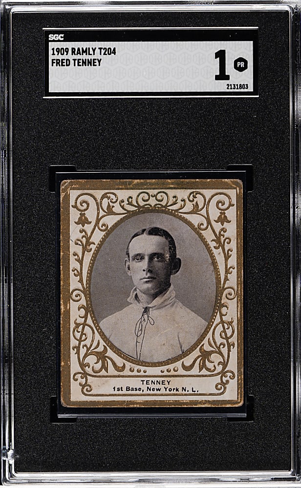 1909 T204 Ramly Tobacco Fred Tenney SGC POOR 1