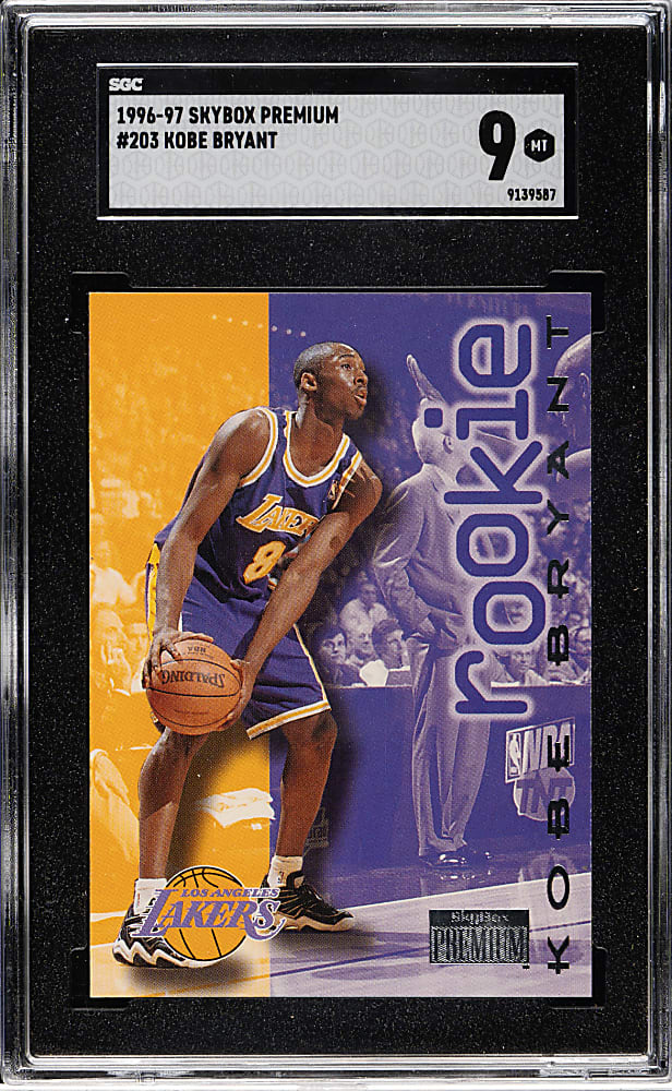 1996-1997 Skybox Premium Basketball #203 Kobe Bryant Rookie SGC MINT 9
