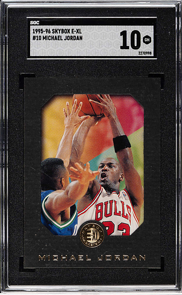 1995-1996 Skybox E-XL Basketball #10 Michael Jordan SGC GEM MINT 10