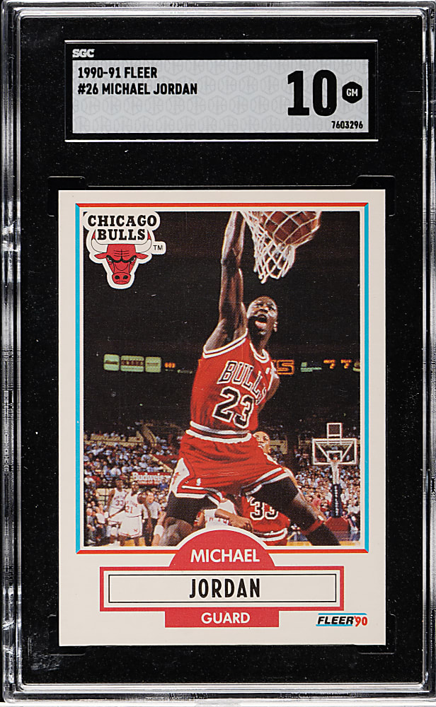 1990-1991 Fleer Basketball #26 Michael Jordan SGC GEM MINT 10