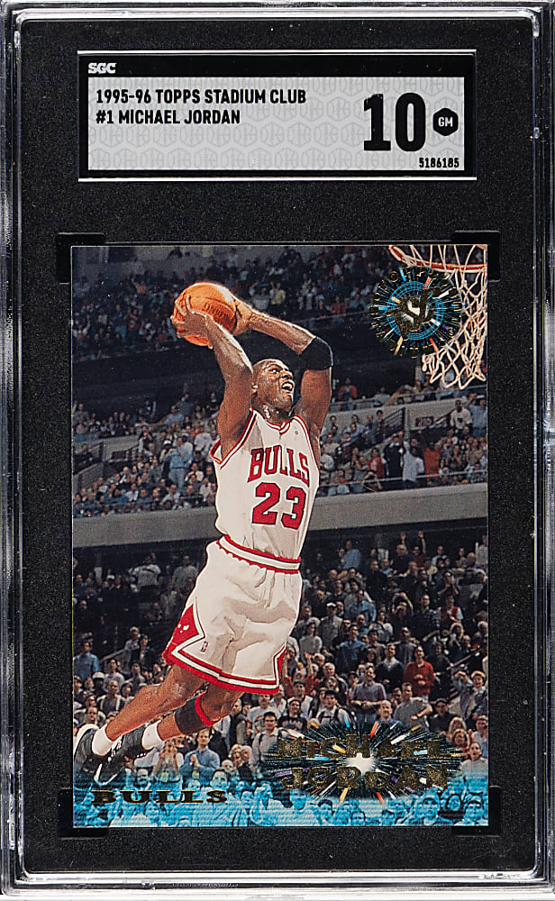 1995-1996 Topps Stadium Club Basketball #1 Michael Jordan SGC GEM MINT 10