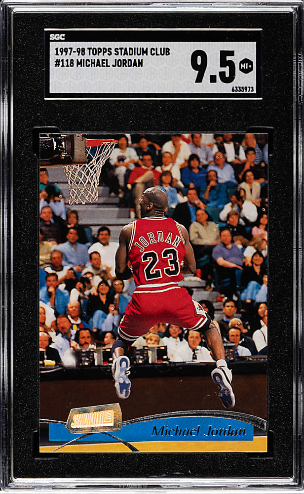 1997-1998 Topps Stadium Club Basketball #118 Michael Jordan SGC MINT+ 9.5