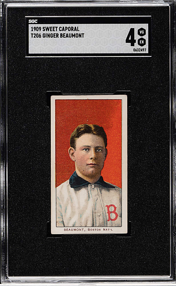 1909-1911 T206 White Border Ginger Beaumont SGC VG/EX 4