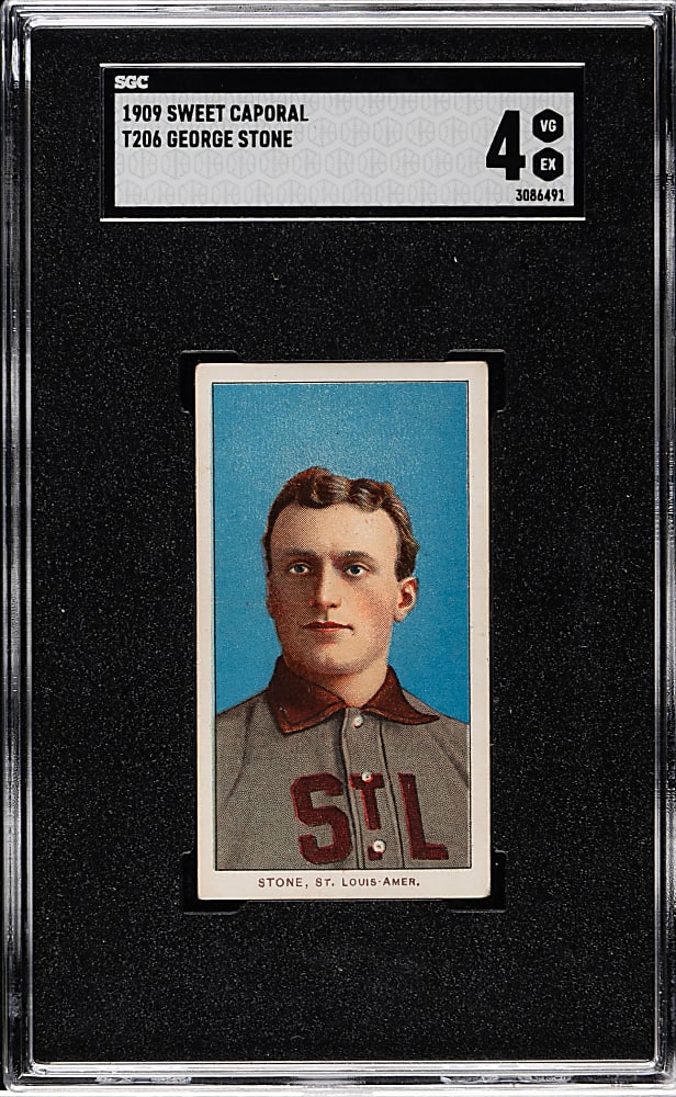 1909-1911 T206 White Border George Stone SGC VG/EX 4