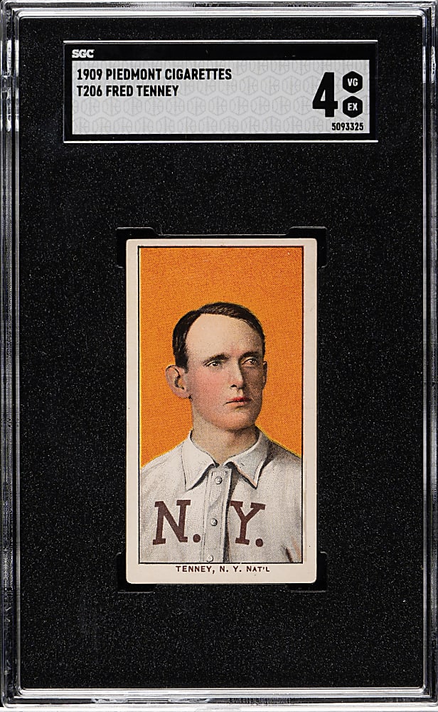 1909-1911 T206 White Border Fred Tenney SGC VG/EX 4