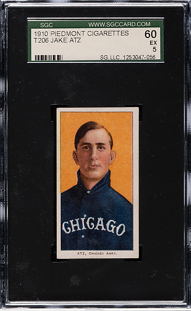 1909-1911 T206 White Border Jake Atz SGC EX 60