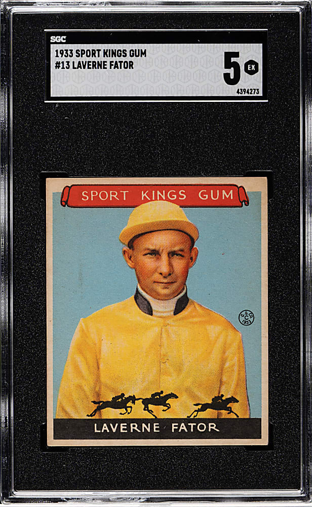 1933 R338 Sport Kings #13 Laverne Fator SGC EX 5