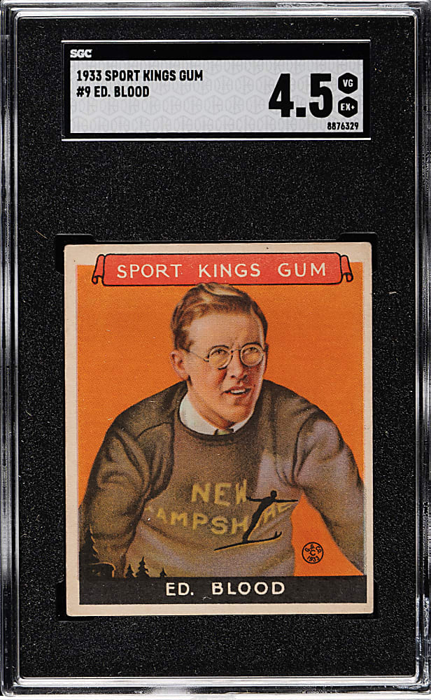 1933 R338 Sport Kings #9 Ed Blood SGC VG/EX+ 4.5