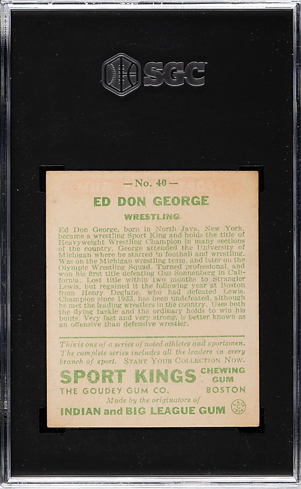 1933 R338 Sport Kings #40 Don George SGC VG/EX 4