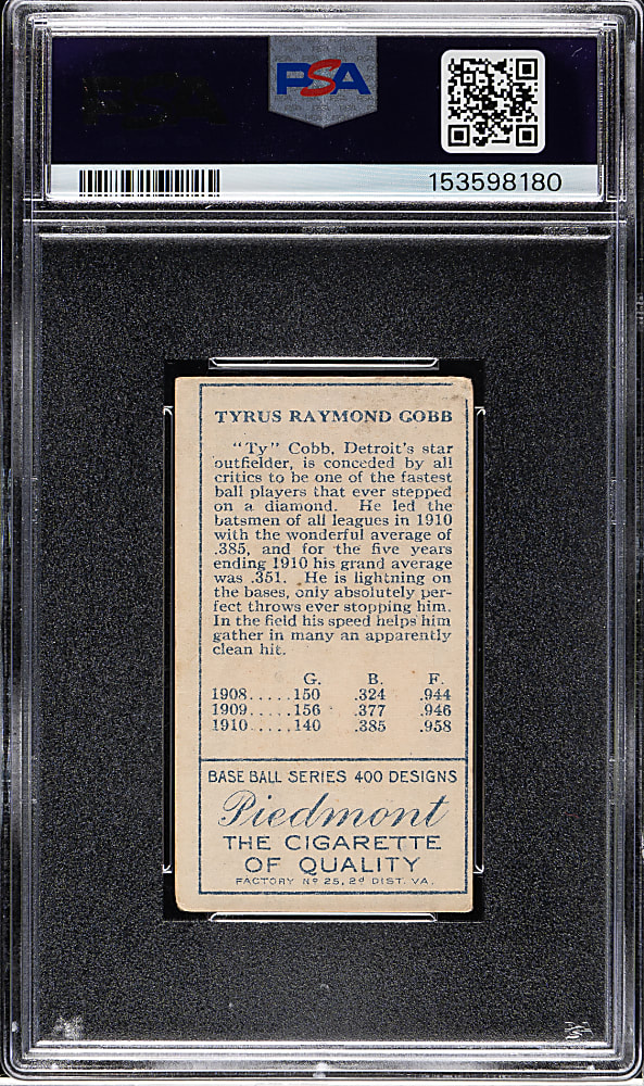1911 T205 Gold Border Ty Cobb PSA FAIR 1.5
