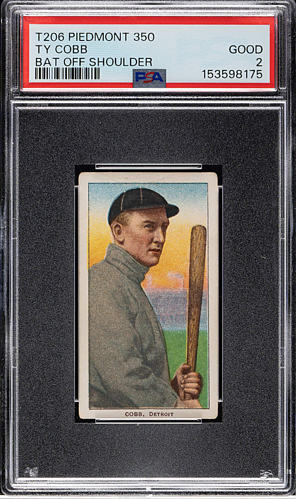 1909-1911 T206 White Border Ty Cobb Bat Off Shoulder PSA GOOD 2