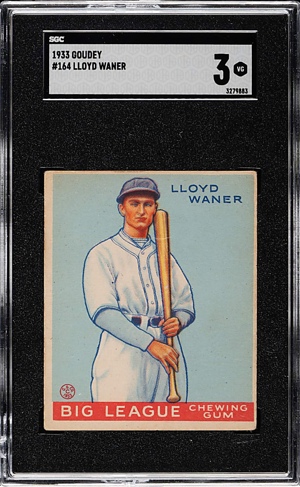 1933 R319 Goudey #164 Lloyd Waner SGC VG 3