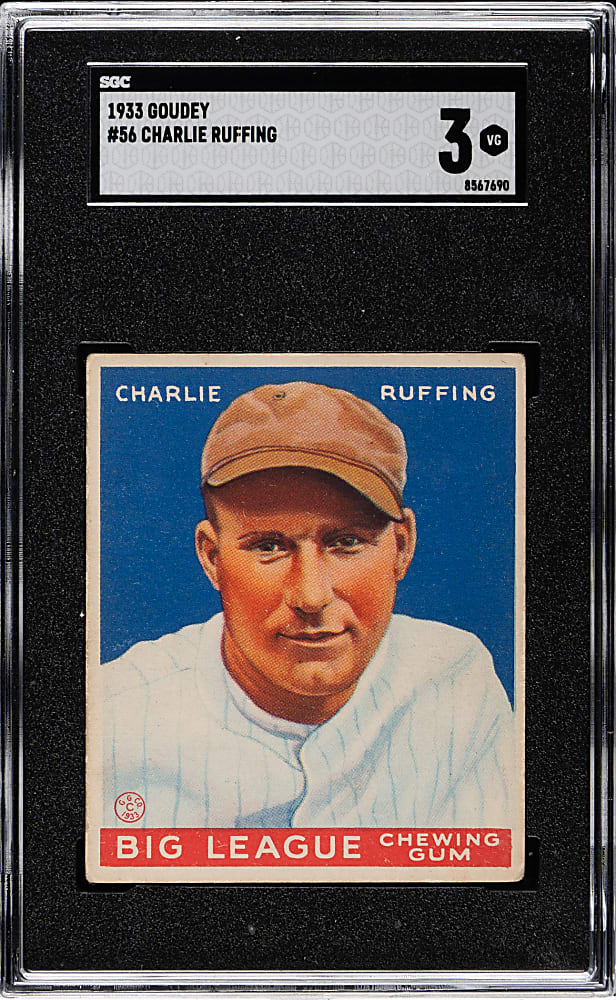 1933 R319 Goudey #56 Red Ruffing SGC VG 3