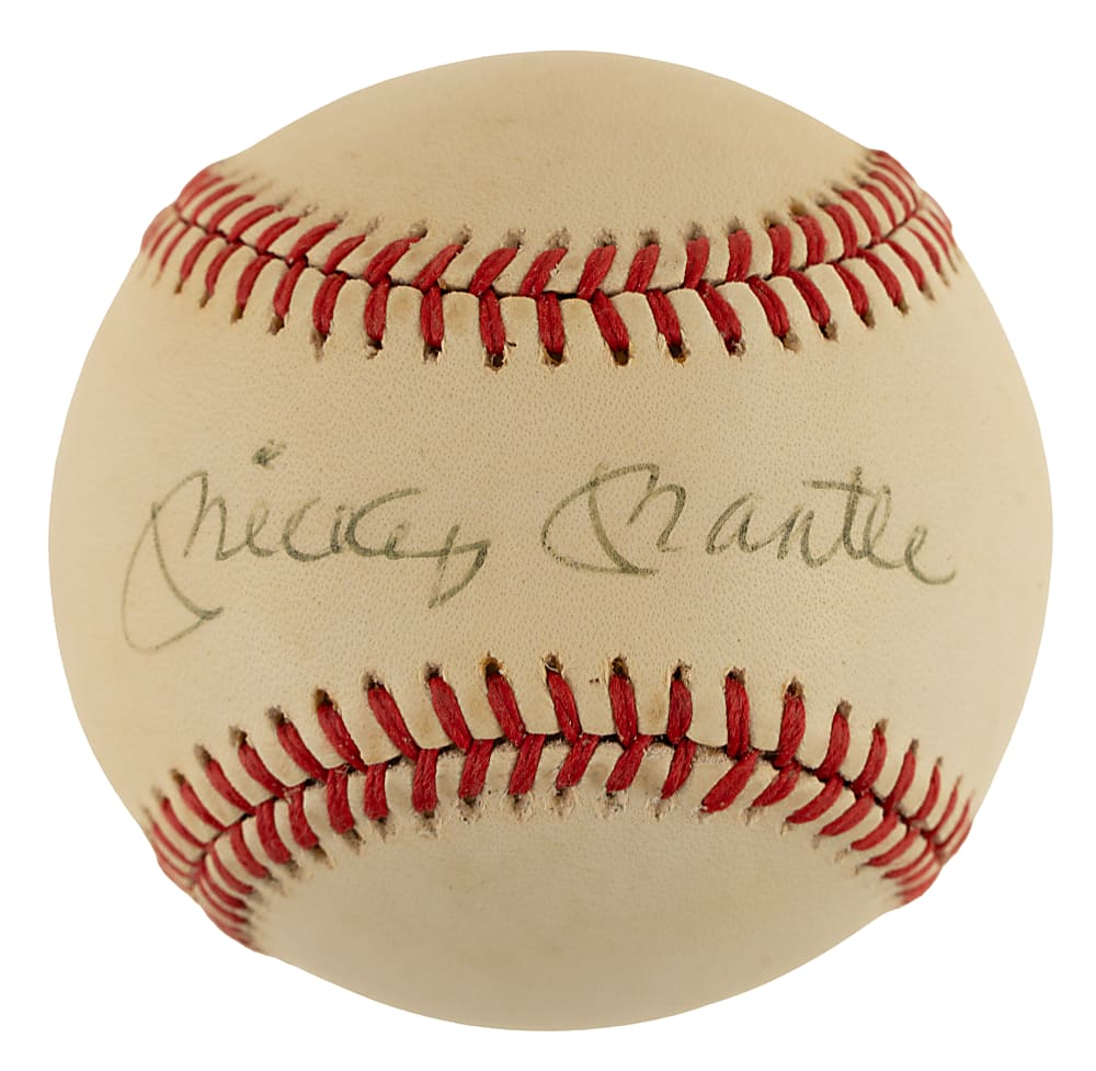Mickey Mantle Single-Signed Baseball - JSA