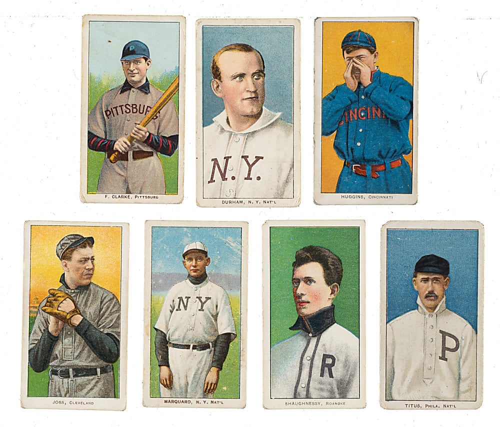 1909-1911 T206 White Border Collection (7) Including Joss, Huggins, Marquard, and Clarke