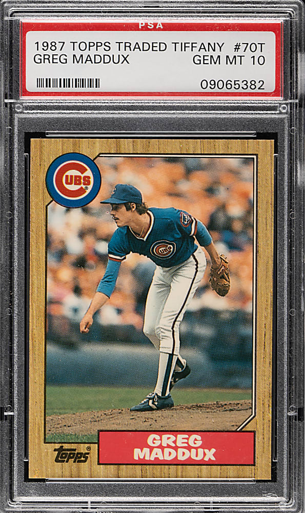 1987 Topps Traded Tiffany #70T Greg Maddux Rookie PSA GEM MINT 10