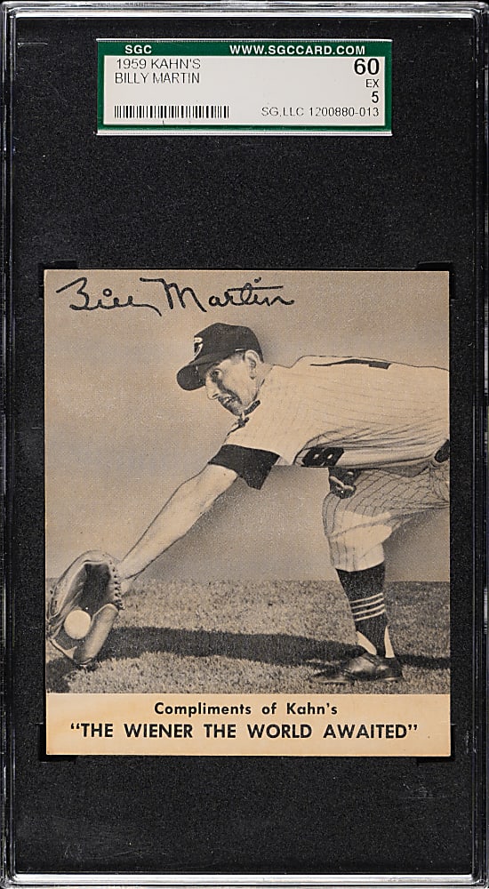 1959 Kahn's Wieners Billy Martin SGC EX 60