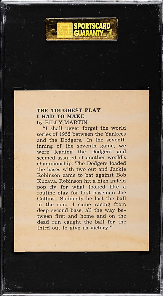 1959 Kahn's Wieners Billy Martin SGC EX 60