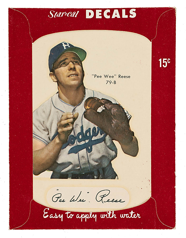 1952 Star-Cal Decals Type 1 #79B Pee Wee Reese