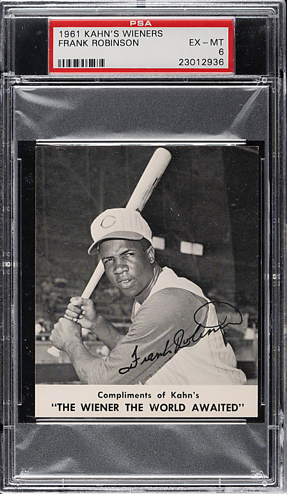 1961 Kahn's Wieners Frank Robinson PSA EX-MT 6