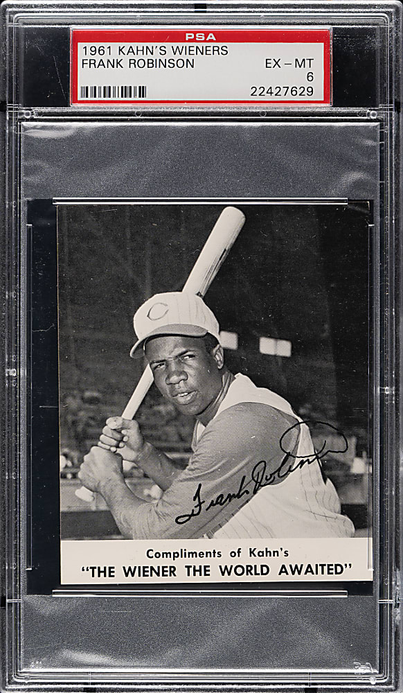 1961 Kahn's Wieners Frank Robinson PSA EX-MT 6