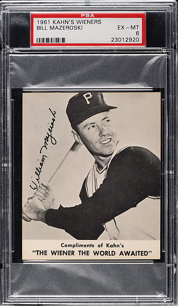 1961 Kahn's Wieners Bill Mazeroski PSA EX-MT 6