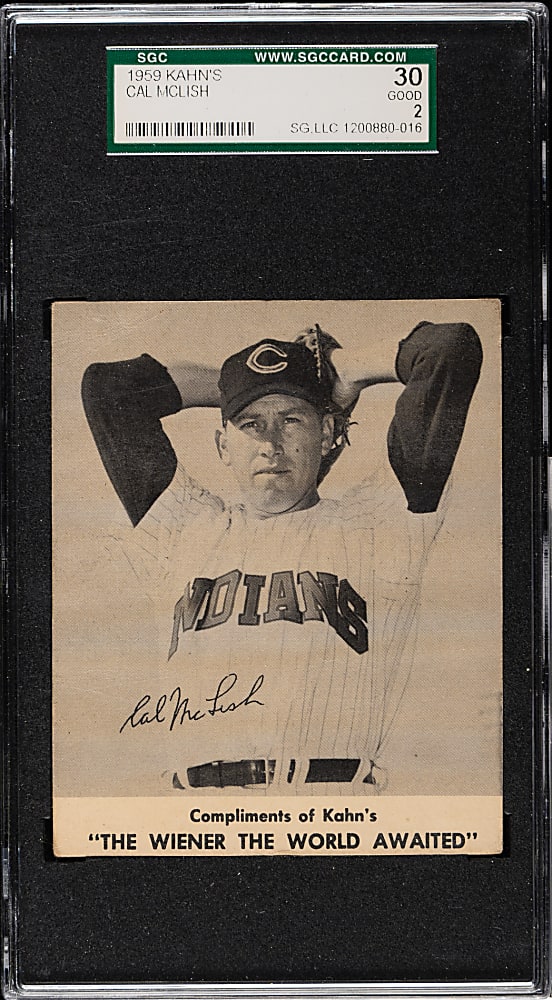 1959 Kahn's Wieners Cal McLish SGC GOOD 30