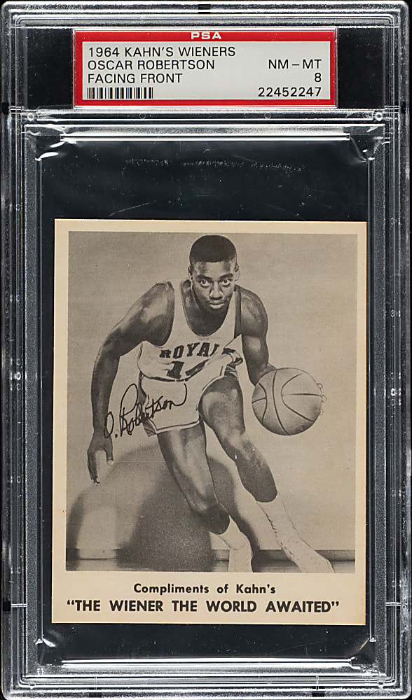 1963-1964 Kahn's Wieners Basketball Oscar Robertson PSA NM-MT 8