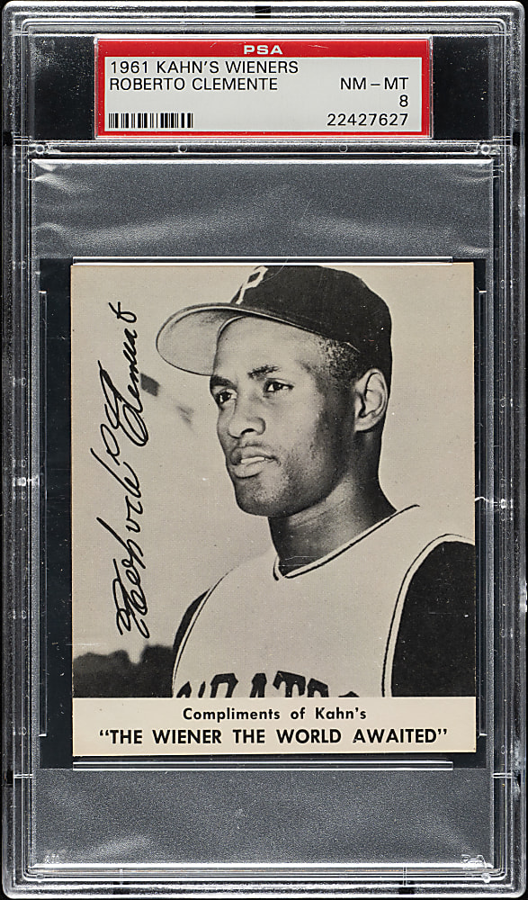 1961 Kahn's Wieners Roberto Clemente  PSA NM-MT 8