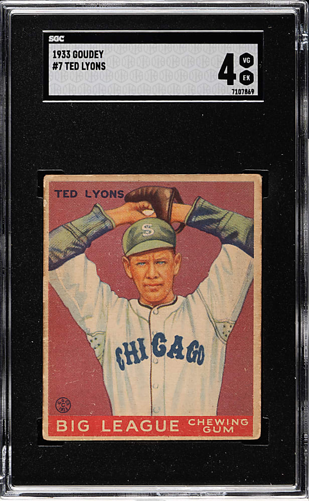 1933 R319 Goudey #7 Ted Lyons SGC VG/EX 4
