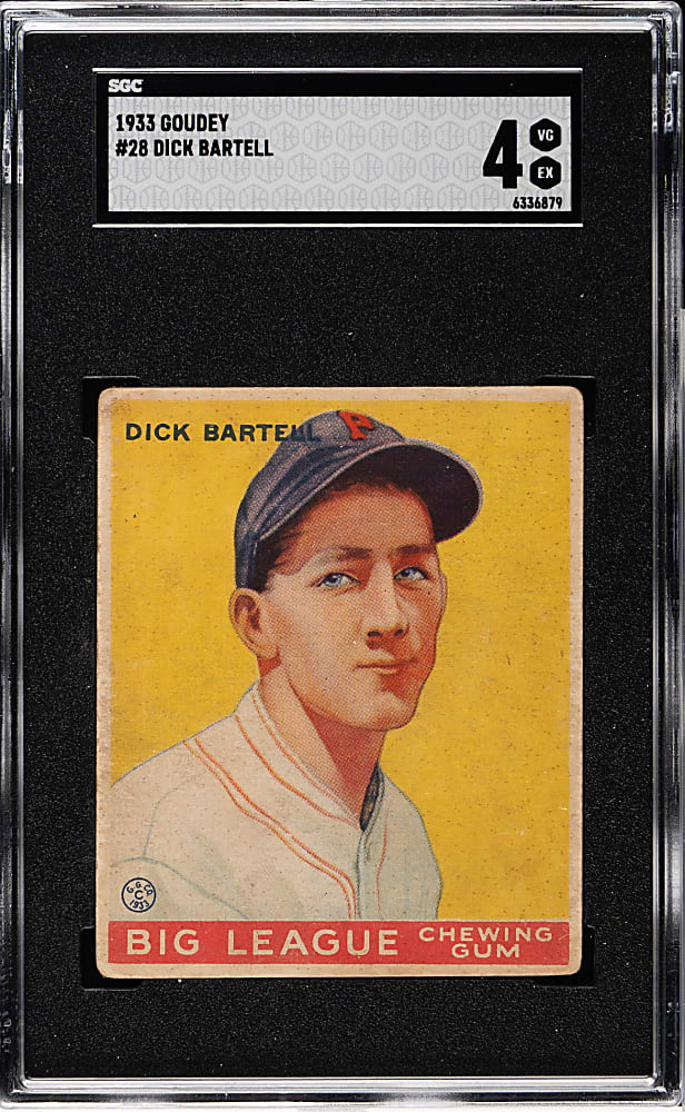 1933 R319 Goudey #28 Dick Bartell SGC VG/EX 4