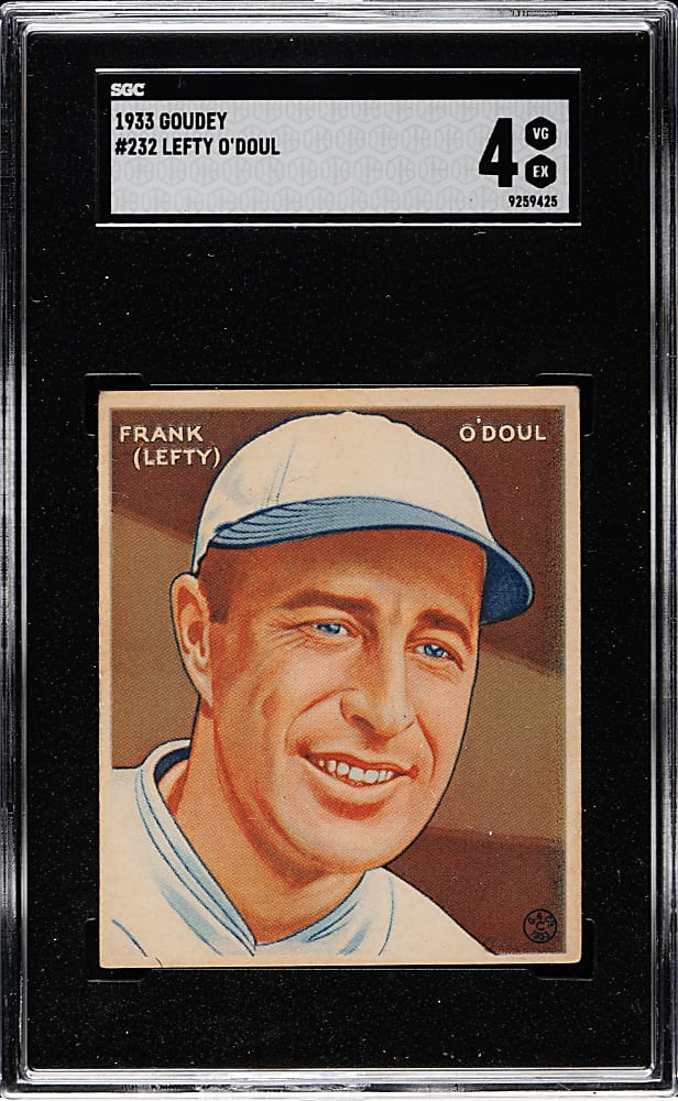 1933 R319 Goudey #232 Lefty O'Doul SGC VG/EX 4