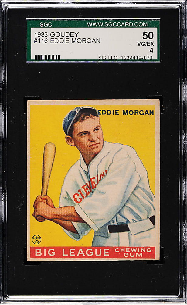 1933 R319 Goudey #116 Eddie Morgan SGC VG/EX 50