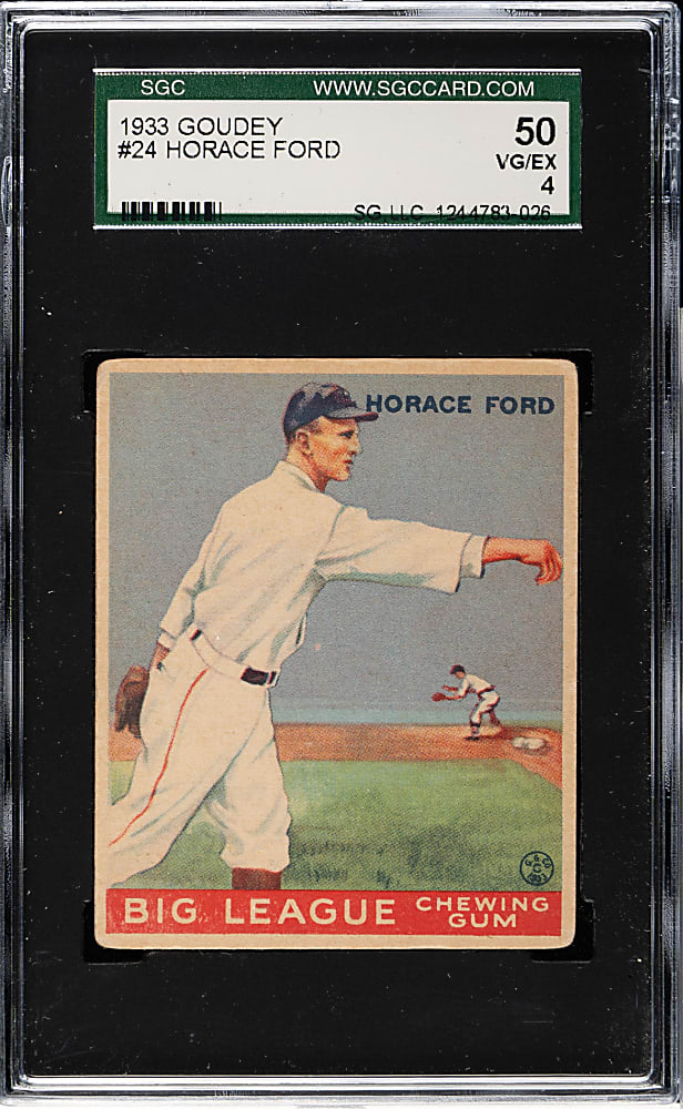 1933 R319 Goudey #24 Horace Ford SGC VG/EX 50