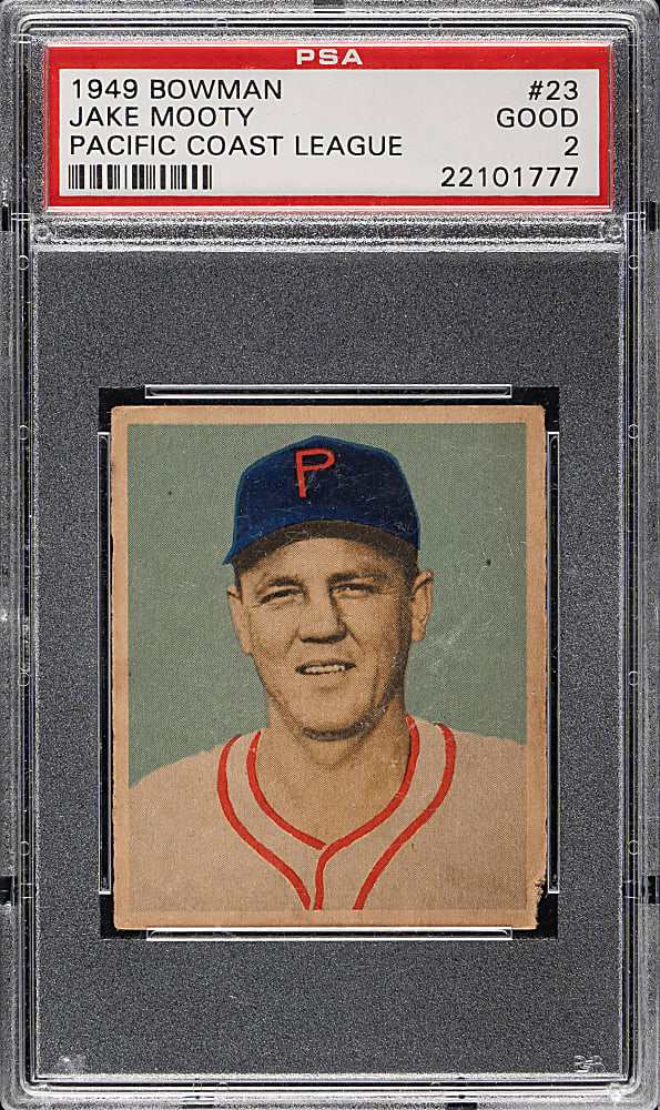 1949 Bowman PCL #23 Jake Mooty PSA GOOD 2