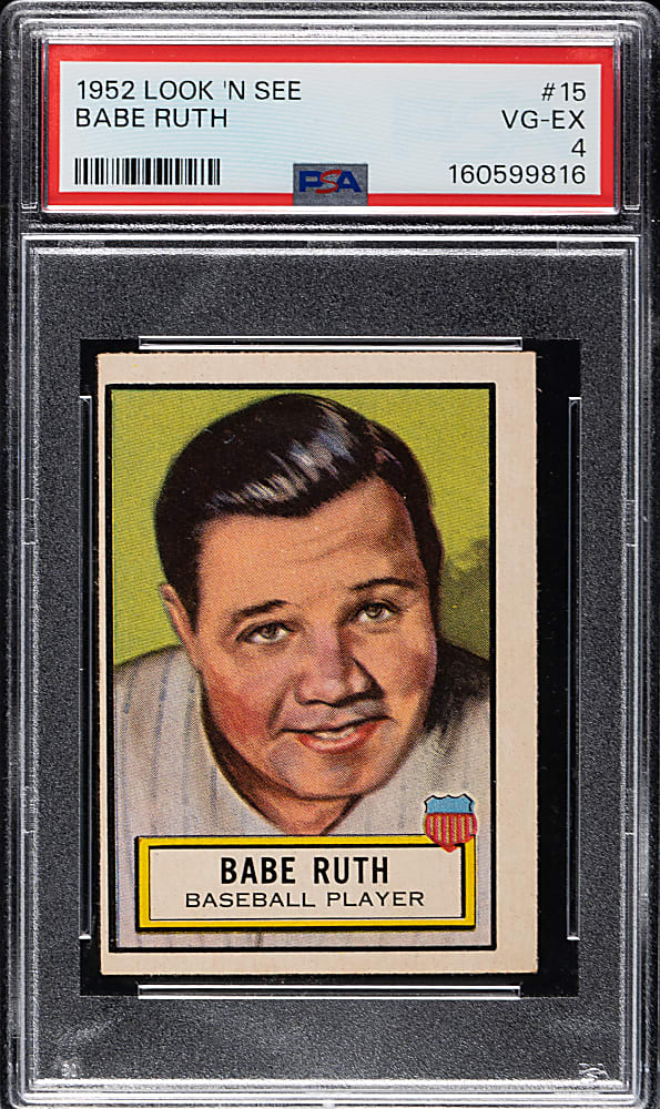 1952 Topps "Look 'n See" #15 Babe Ruth PSA VG-EX 4