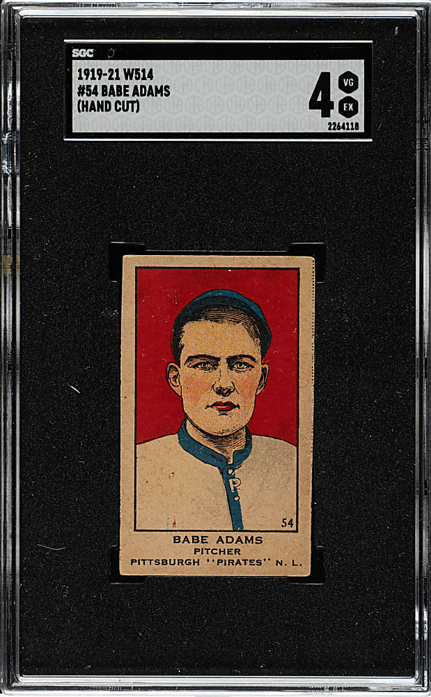 1920-1921 W514 #54 Babe Adams SGC VG/EX 4