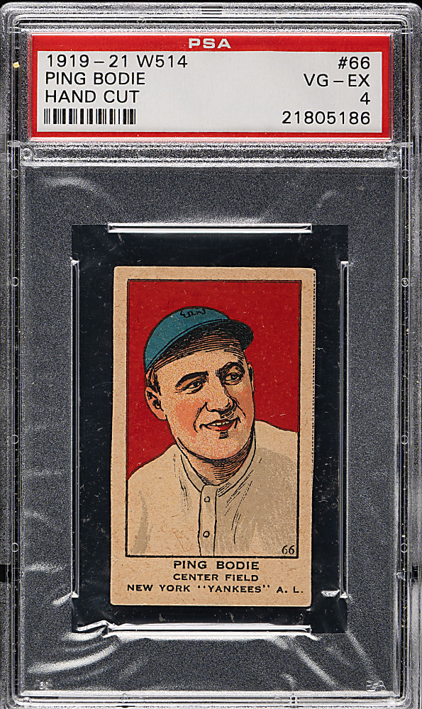 1920-1921 W514 #66 Ping Bodie PSA VG-EX 4