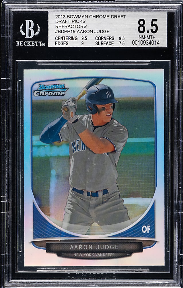 2013 Bowman Chrome Draft Picks & Prospects #BDPP19 Aaron Judge Refractor BGS NM-MT+ 8.5