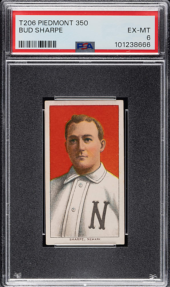 1909-1911 T206 White Border Bud Sharpe PSA EX-MT 6