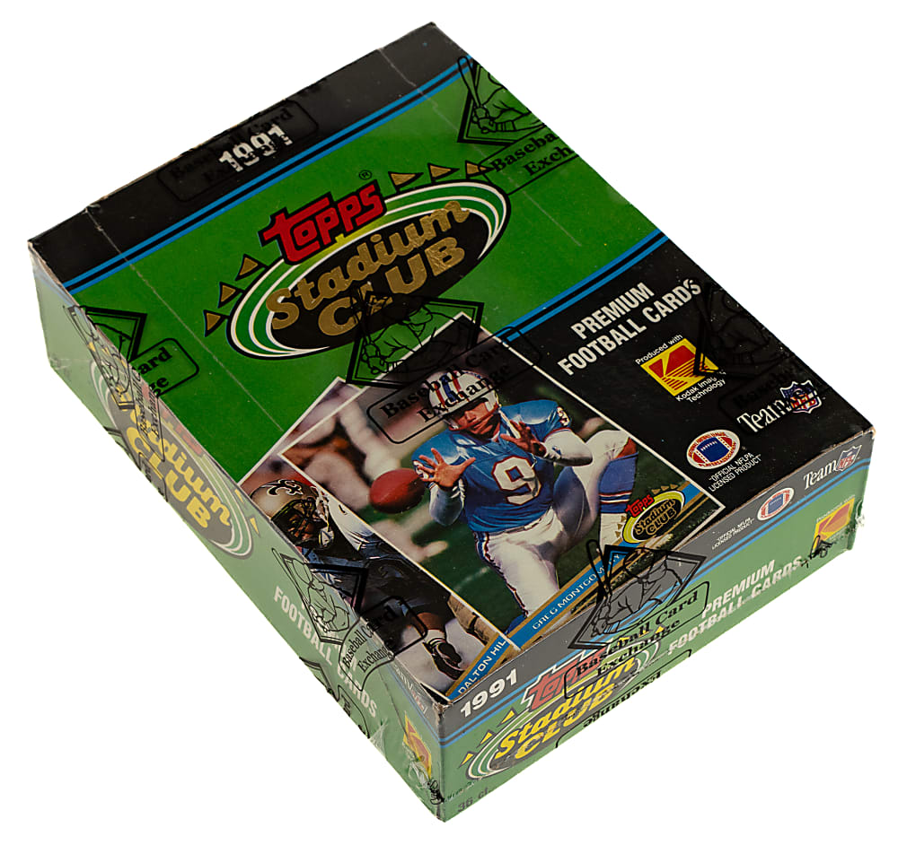 1991 Topps Stadium Club Football Unopened Wax Box - BBCE - From a Sealed Case (FASC)