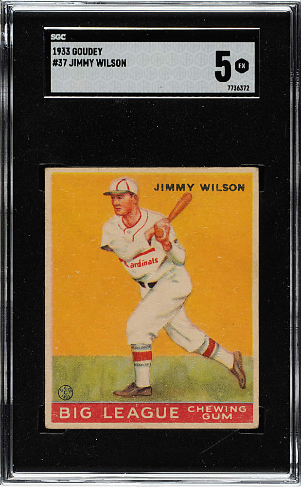 1933 R319 Goudey #37 Jimmy Wilson SGC EX 5